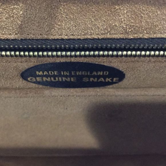 Handmade 🐍 skin clutch made in England - Picture 2 of 8